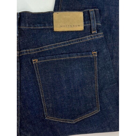 Mott & Bow Slim Crosby Denim Jeans Mens 32x32 Dark Wash Blue Stretch - Picture 3 of 9